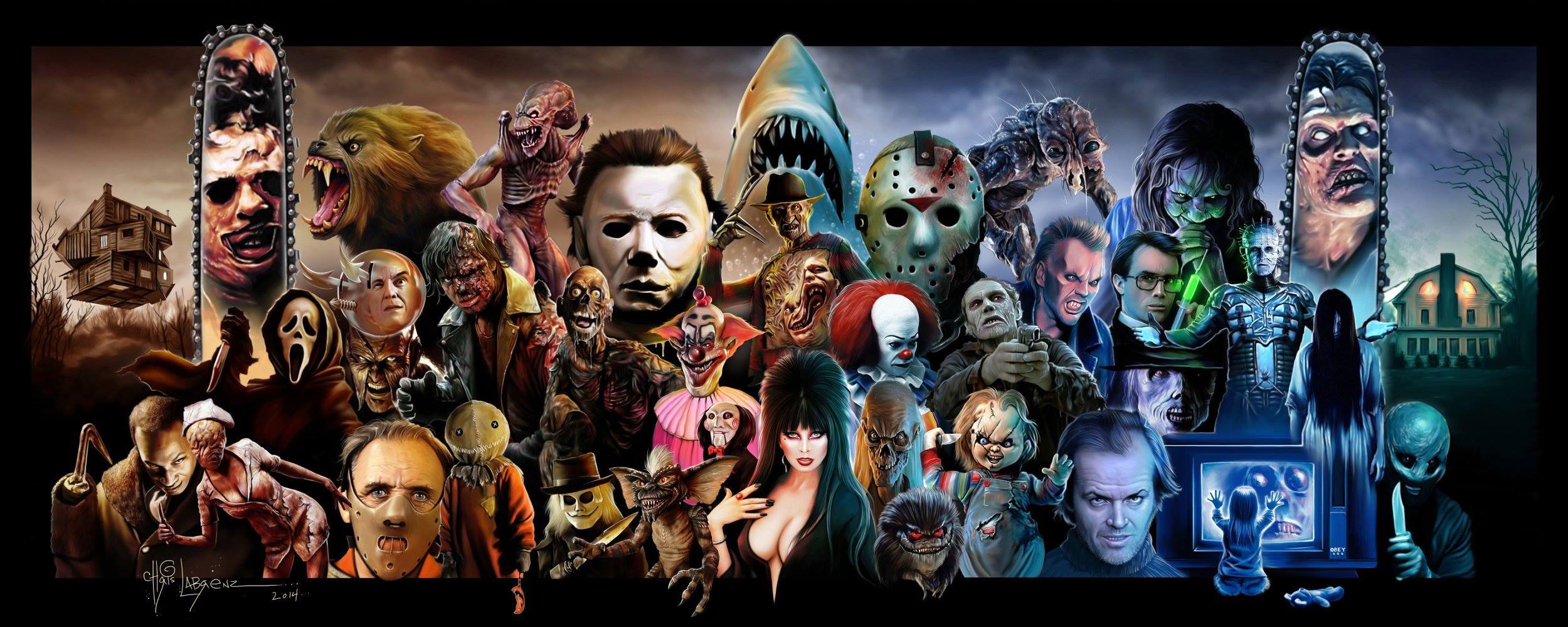 Horror Movie Collage
